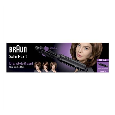 Braun | Hair Styler | AS110 Satin Hair 1 | Warranty 24 month(s) | Temperature (max) °C | Number of heating levels | Display | 2 - 3
